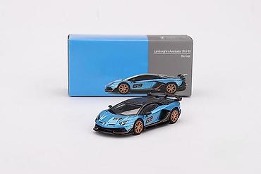 cena gitare: 🔵 Lamborghini Aventador SVJ 63 — Blu Aegir — 1:64 — Mini GT Mini GT — 1