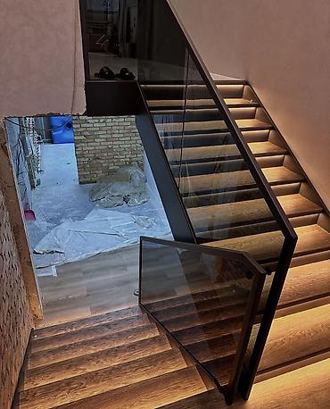 Готовые перила: Готовые перила, Материал: Стекло, Для террасы, Новый — 6