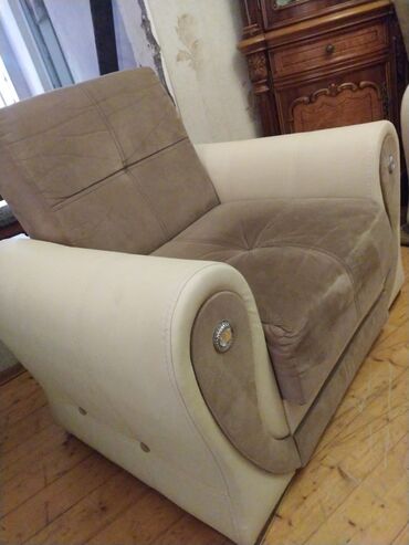 divan dəri: Б/у, Диван-кровать, 2 кресла, Диван, С подъемным механизмом, Раскладной