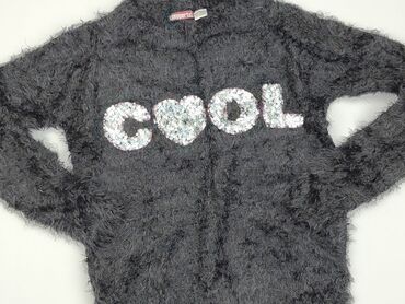 czarny sweterek z koronka: Sweterek, Pepperts!, 12 lat, 146-152 cm, stan - Dobry