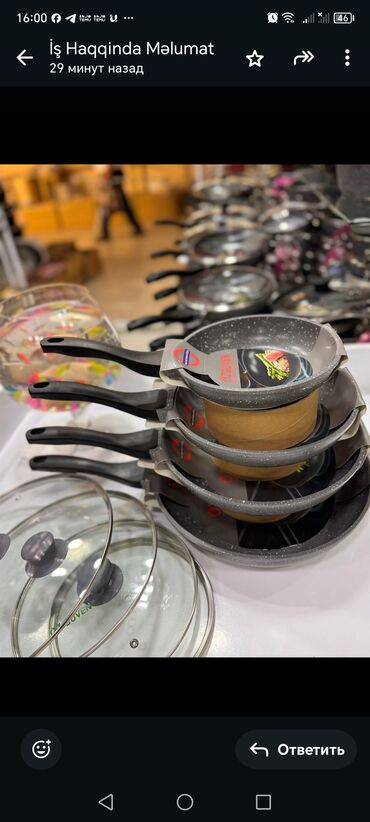 Tava-qazan dəstləri: Qazan, rəng - Gümüşü, Paslanmayan polad, Türkiyə — 15