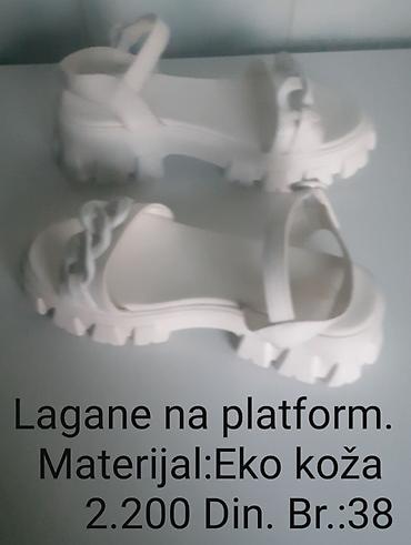 Sandale: Bele i Crne ženske sandale na platformu - Model: otvorene sandale sa — 3