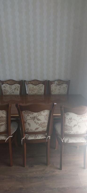 Ev üçün digər mebel: Stol və 8 stul stol 2metrdir yıgılmır qiyməti 350 manat — 1