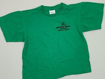 zielona koszulka dla dziewczynki: Koszulka, 8 lat, 122-128 cm, stan - Dobry