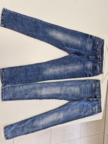 mrezaste pantalone sa cirkonima: 30, 30, Jeans, Regular rise, Straight