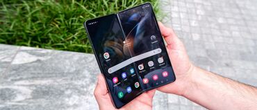 раскладушка телефон купить: Samsung Galaxy Z Fold 4, Колдонулган, 512 ГБ, түсү - Саргыч боз, 1 SIM, 2 SIM, eSIM