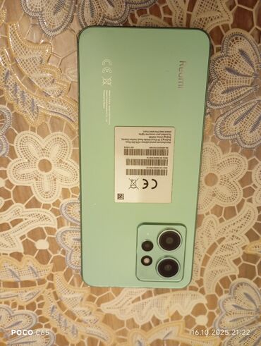 uzuz telfonlar: Redmi Note 12, 128 GB, rəng - Yaşıl, Qırıq
