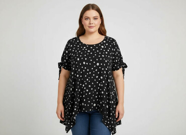 eleganckie sukienki rozmiar 48: Janina, Bluzka damska, rozmiar 4XL