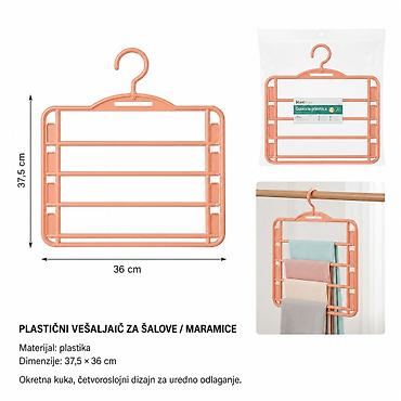 Ormari: KMT Okretni četvoroslojni plastični stalak za pantalone 2406919-A — 1