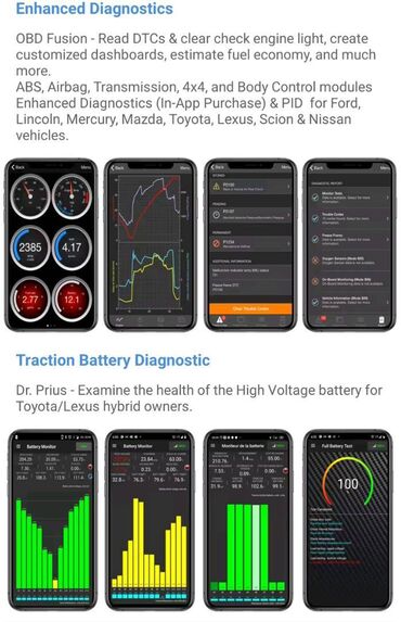 Alati za automobile: NOVO - Veepeak OBDCheck BLE+ Bluetooth OBD2 za iOS & Android — 8
