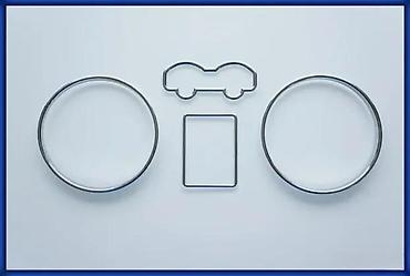 Auto delovi, gume i tjuning: Prstenovi za instrument tablu Golf 4, Pasat, Bora. Ukrasni prstenovi — 2