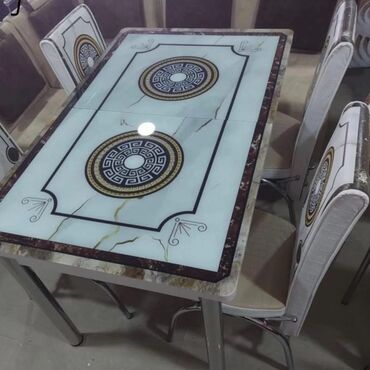 Masa və oturacaq dəstləri: Mətbəx üçün, Yeni, Açılan, Dördbucaq masa, 4 stul — 18