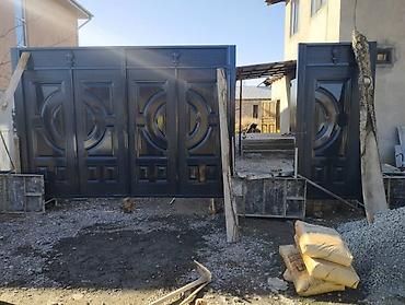 Откатные ворота: Ворота Ворота Распашные, Штампованный Кыргыз оймо баардык турун — 6