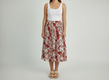 bordowa spódnice rozkloszowane: House, Women`s skirt, size M