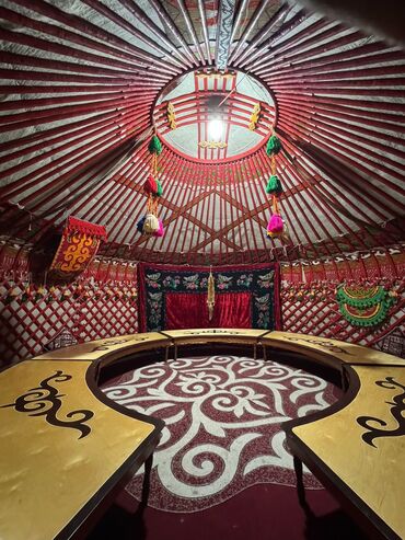 Аренда юрт: Аренда юрты, Каркас Деревянный, 85 баш, Казан, Посуда, С полом — 12