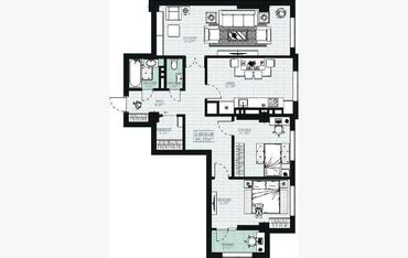 вторичное жилье: 3 комнаты, 94 м², Элитка, 6 этаж, ПСО (под самоотделку)