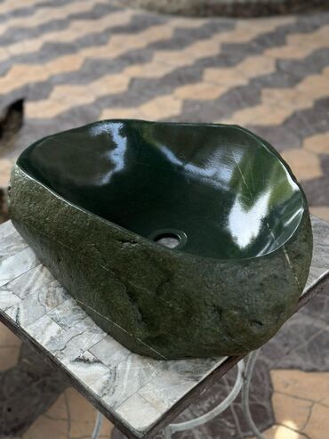 Раковины для ванной: Раковина для ванной, Круглая форма, Материал: Камень, Размер: 6 x 4 см — 6