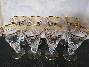 Ostali antikviteti: Luksuzne kristal case za vino1955/56 god,rucni rad — 14