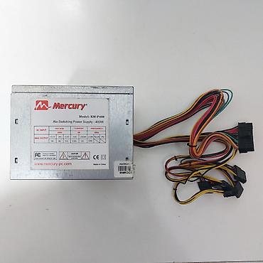 Kompüter ehtiyat hissələri: Qida Bloku “400Watt Mercury” ⭐400Watt 24pin 4pin 2xsata 2xmolex — 3