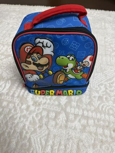 бутыль стеклянная 20 литров: Super Mario temalı uşaq yemək çantası - Parlaq mavi rəngdə, ön at lalafo.az бутыль стеклянная 20 литров: Super Mario temalı uşaq yemək çantası - Parlaq mavi rəngdə, ön