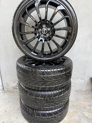 p4 disk: Range Rover üçün orijinal qara parıltılı disklər və şin komplekti - 4 — 6
