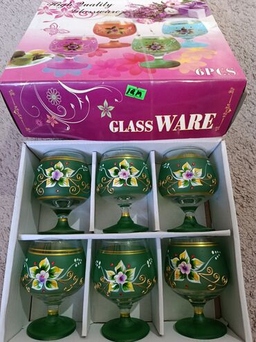 набор для рисования в баку: Qədəhlər, rəng - Yaşıl, Şüşə, 6 ədədli dəst lalafo.az -da набор для рисования в баку: Qədəhlər, rəng - Yaşıl, Şüşə, 6 ədədli dəst