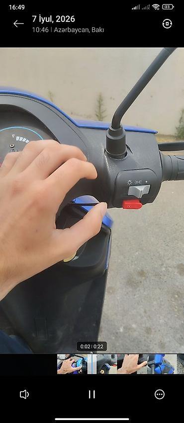 zigzag one 50cc blue: Skuter – ZigZag, mavi rəng - Şəhərdaxili rahat hərəkət üçün kompakt — 3
