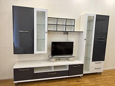 Mebel dəsti – TV stendi və asma vitrin/şkaf modulları - Rəng və