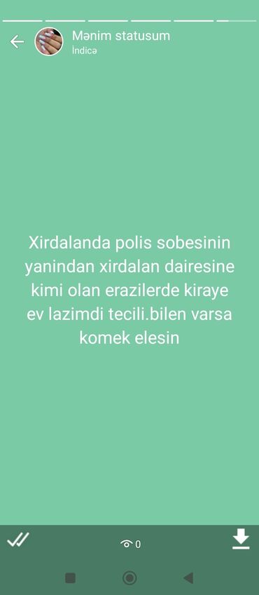kiraye evler xirdalan kristal abseron: Tecili xirdalanda kiraye ev axtaram