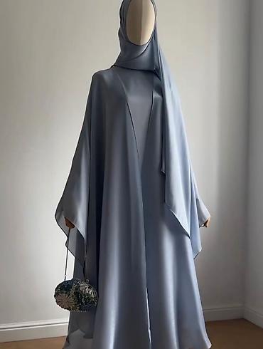 hicab baş ortukleri: 4-lü dəst: Başörtü, Abaya, Uzunqol içlik paltar, Kəmər 🤍 Rəngləri — 1