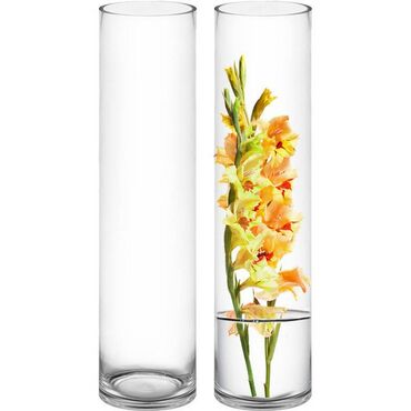 ваза прозрачная: Ваза для интерьера, стеклянная напольная от BX GLASS диаметр