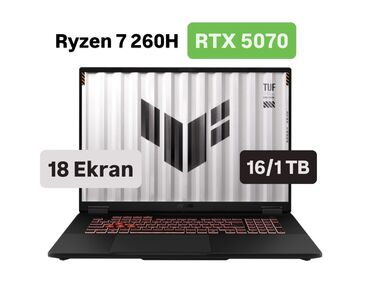 Kompüter və noutbuk aksesuarları: Yeni ASUS TUF Gaming, 18 ", AMD Ryzen 7, 1 TB, Pulsuz çatdırılma