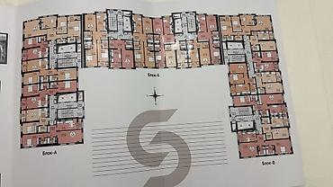 46: 1 комната, 46 м², Аламедин-1 мкр Элитка, 8 этаж, ПСО (под самоотделку) — 2