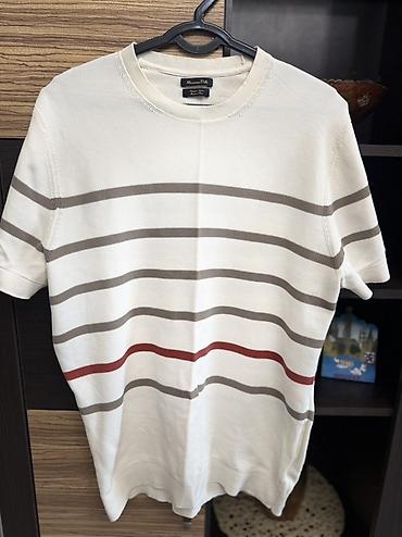 Рубашки: Мужская футболка, M, L, Massimo Dutti, Б/у, цвет - Белый — 1