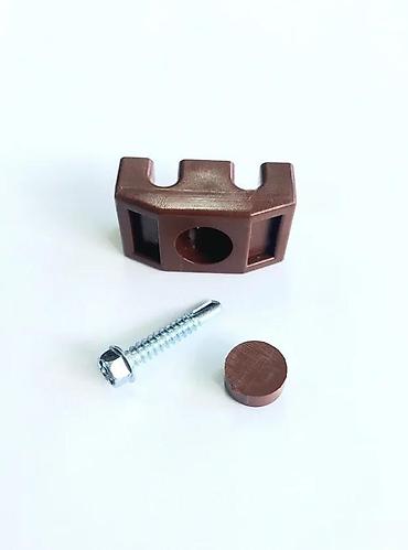 Proizvodi od rolovanog metala, metalni kanali: Panelna ograda 3d boja braon ral 8016. Panelna ogradafence system — 10