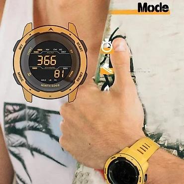 Ručni satovi: NORTH EDGE MARS - 44mm - Crvena OPIS: Funkcije: Kalendar Alarm — 7