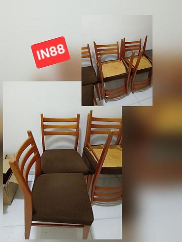 6 eded temiz taxtadan olan oturacaqlar birlikde satilir 120 lalafo.az -da 6 eded temiz taxtadan olan oturacaqlar birlikde satilir 120