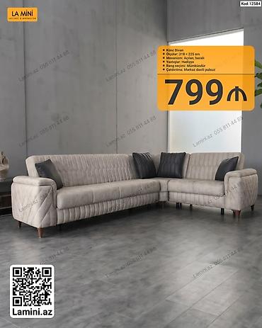 Диваны: Künc Divan – La Mini - Ölçülər: 318 × 225 sm - Mexanizm: açılan — 1