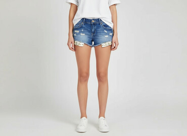spodenki denim tears: H&M, Szorty damskie, rozmiar M