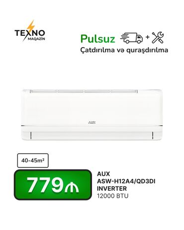 211 nomreler niye bahadi: Kondisioner AUX, 40-45 kv. m, Split sistem, Pulsuz quraşdırılma