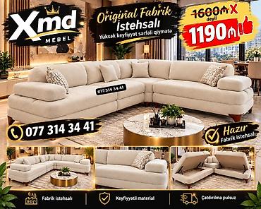 XMD Mebel künc divan dəsti - Original fabrik istehsalı, hazır model -