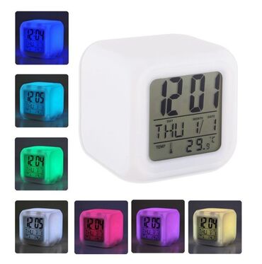 ухочистка с подсветкой: Будильник-часы CUBE (КУБ) с разноцветной подсветкой