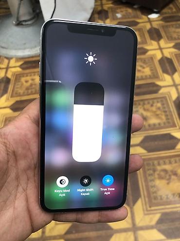 telefonlar iphone x: IPhone X, 64 GB, Ağ, Simsiz şarj — 1