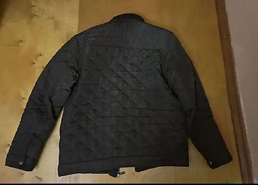 ucuz kask: Kişi üçün qara rəngli quilted (romb naxışlı) qışlıq gödəkçə. - Ön — 2