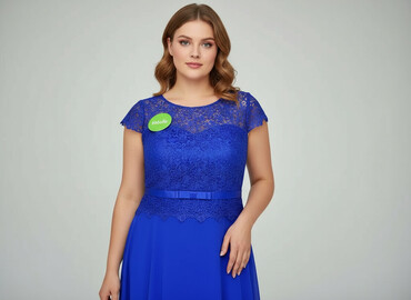 sukienki na chrzest dla mamy zimą: Women`s dress, size 6XL (EU 52)