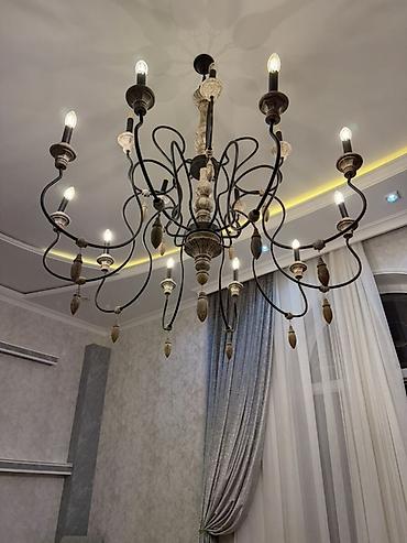 klassik saat: Çılçıraq, 10 və daha çox lampa, Metal — 1