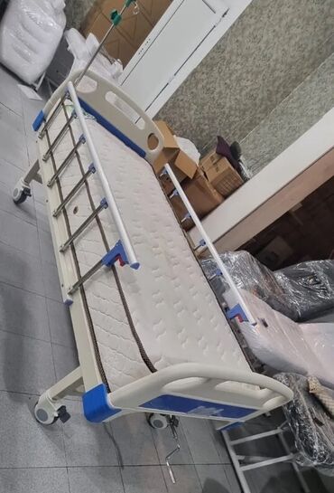 Tibbi çarpayılar: Mexaniki tənzimlənən xəstəxana çarpayısı - 1 mötərizəli krank — 5