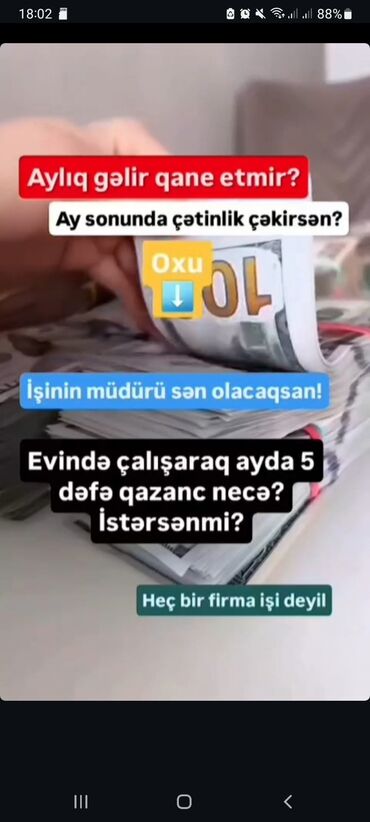 Digər ixtisaslar: Evdən çıxmadan gəlir əldə etmək istəyirsiniz? İşinizin müdiri özünüz