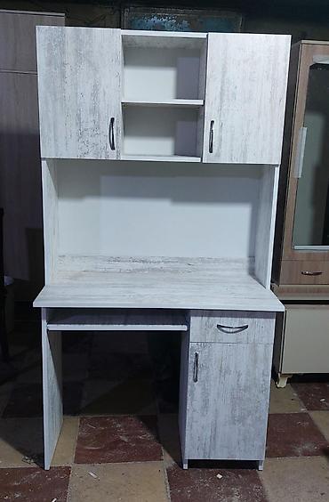 Sifarişlə işçi masaları: İş masası üst dolablı model - Funksional dizayn: üst hissədə qapalı — 6