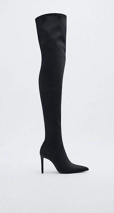 ботфорты stuart weitzman: Сапоги, 38, Zara, Новый, цвет - Черный — 3